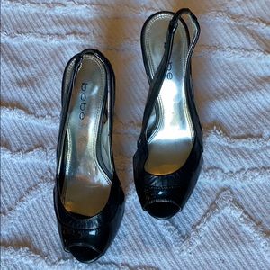 BEBE Peep Toe Heels - 7